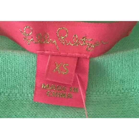 Lilly Pulitzer Dayna Coolmax Resort Aqua Teal Gray Semi Sheer Sweater 001901 XS - Picture 9 of 12